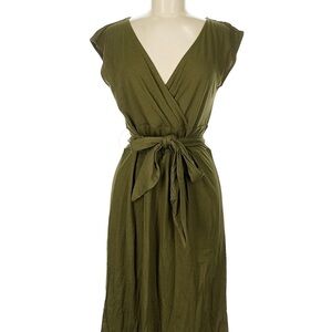 LOFT Olive Midi faux Wrap Dress